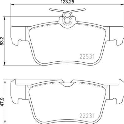 BREMBO P24175 ARKA FREN BALATASI GALAXY III 1.5. 2.0. 2.0 TDCI. 2.0 2015> MONDEO V 14> FOCUS IV 18> - Görsel 1
