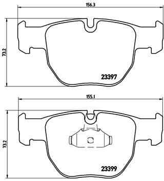 BREMBO P44012 FREN BALATASI ON LAND ROVER RANGE ROVER III L322 - Görsel 1