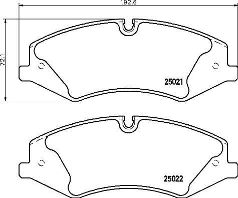 BREMBO P44024 FREN BALATASI ON LAND ROVER DEFENDER L663 L319 L462 RANGE ROVER L322 L405 L320 L494 L560 - Görsel 1