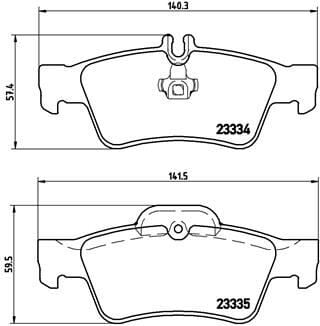BREMBO P50052 FREN BALATASI ARKA MERCEDES W211 S211 C218 C219 W212 S212 W221 C215 - Görsel 1
