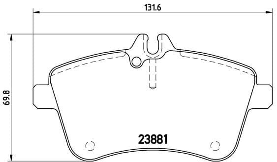 BREMBO P50057 FREN BALATASI ON MERCEDES W169 W245 - Görsel 1