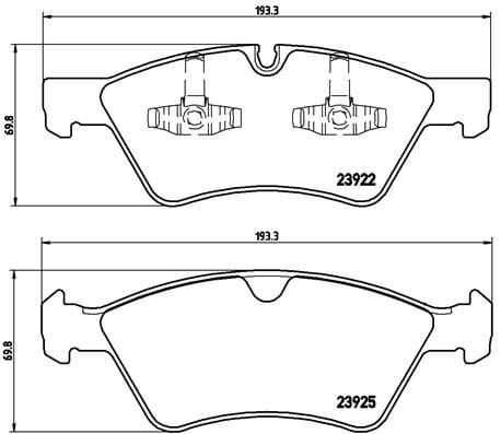 BREMBO P50063 FREN BALATASI ON MERCEDES W211 S211 W164 W251 - Görsel 1