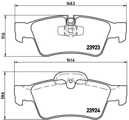 BREMBO P50064 FREN BALATASI ARKA MERCEDES W164 X164 W251 W463 - Görsel 1