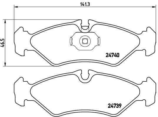 BREMBO P50081 FREN BALATASI ARKA MERCEDES SPRINTER B901>B904 . VW LT 28-35-46 KULAKLI KUCUK TIP - Görsel 1