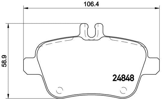 BREMBO P50091 FREN BALATASI ARKA MERCEDES W176 W246 C117 X156 R172 - Görsel 1