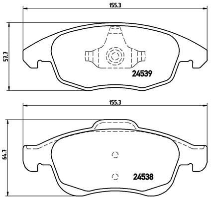 BREMBO P61083 ÖN FREN BALATASI PEUGEOT PARTNER 08>11 P5008 09>17 CITROEN BERLINGO 08> C4 PICASSO 06>15 DS4 11>18 D S5 15>18 283mm - Görsel 1