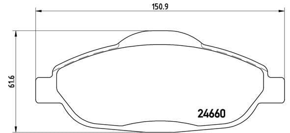 BREMBO P61101 ÖN BALATA P308 1.4 1.6 HDİ 2.0 HDİ 07> P308 SW 07> P308 CC 1.6 HDİ 09> P3008 13> 1.6 HDI-VTI - Görsel 1