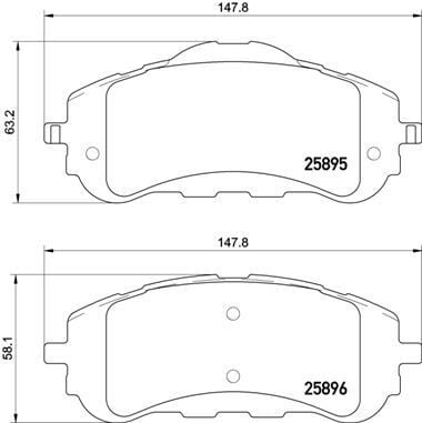 BREMBO P61120 ÖN FREN BALATASI 283mm ASTRA L 21> COMBO E 18> BERLINGO 18> PARTNER 18> 308 II-III 13> RIFTER 18> - Görsel 1