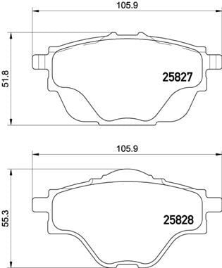 BREMBO P61124 ARKA FREN BALATASI ASTRA L-GRANDLAND-C4 GRAND/SPACETOURER-C5 AIRCROSS-P508-P5008-P308-P3008-DS4-DS7 290mm - Görsel 1