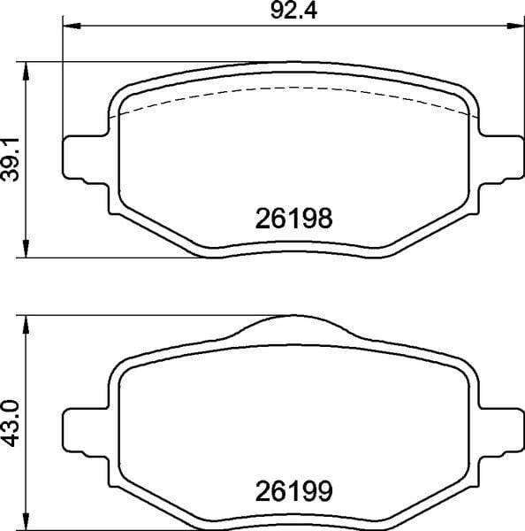 BREMBO P61140 ARKA FREN BALATASI OTOMATİK EL FRENİ CORSA F-C4-208-2008-DS3 - Görsel 1