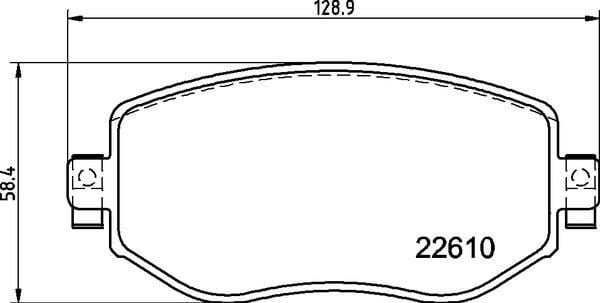 BREMBO P68068 ÖN FREN BALATASI RENAULT MEGANE IV 15> TÜM MOTOR TİPLERİ G:129MM Y:58.4 MM K:18MM - Görsel 1