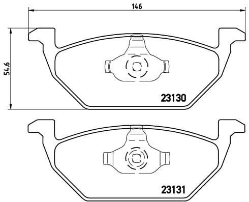 BREMBO P85041 ÖN BALATA GOLF IV BORA 97-6.05 POLO 99 > OCTAVIA 97 >LEON TOLEDO 99-06 IBIZA 02 > AUDI 0986TB2040 - Görsel 1