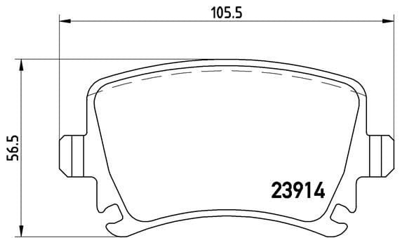 BREMBO P85073 ARKA BALATA PASSAT-CC-CADDY-GOLF5-GOLF6-JETTA-A3-A6-LEON-OCTAVIA-SUPERB 04 > - Görsel 1