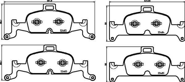 BREMBO P85164 FREN BALATASI ON A4 1.4 TFSI-A4 1.4 TFSI Avant-A4 2.0 TDI-A4 2.0 TDI Avant-A4 2.0 TDI - Görsel 1