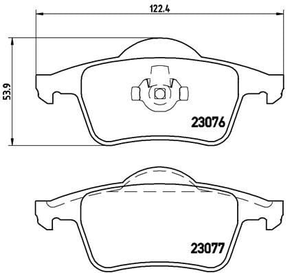 BREMBO P86014 ARKA BALATA VOLVO S60 2000-2010 S80 1998-2006 V70 97-07 XC70 97-07 S70 97-00 - Görsel 1