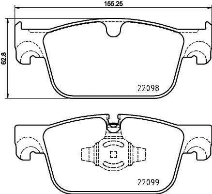 BREMBO P86028 ÖN BALATA VOLVO S90 2016 > V60 2018 > V90 2016 > XC60 2017 > 16 İNÇ JANT 17 İNÇ JANT - Görsel 1