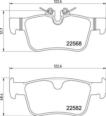 BREMBO P86030 ARKA BALATA VOLVO S90 2.0D3 2.0D4 2.0D5 2.0T5 2.0T6 2016 > V90 2016 > XC60 17 > V60 16 İNÇ JANT - Görsel 1