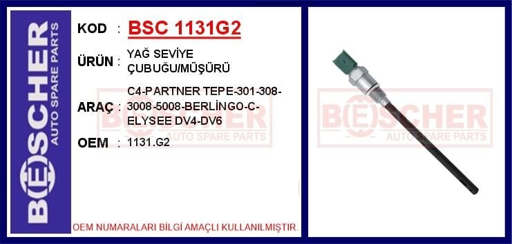 BSC 1131G2 MOTOR YAĞ SEVİYE SENSÖRÜ MÜŞÜRÜ P207-P208-P301-P307-P308-P2008-P3008-P5008-RZC-EXPERT-PARTNER- BERLINGO-C2-C3-C4-C5-DS3-DS4-DS5-JUMPY-XSARA-NEMO 1.4-1.6 HDI-BlueHDI 1.6 THP-VTI - Görsel 1