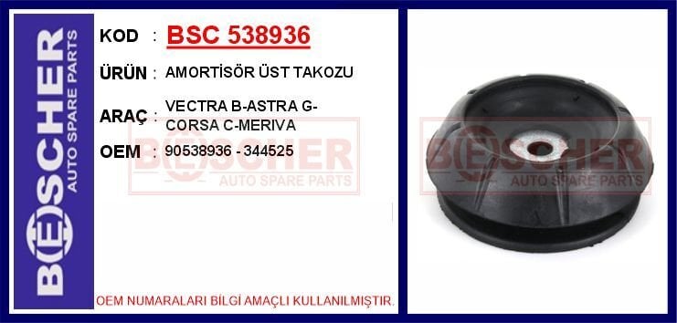 BSC 538936 AMORTİSÖR ÜST TAKOZU VECTRA B-ASTRA G-CORSA C-MERIVA - Görsel 1
