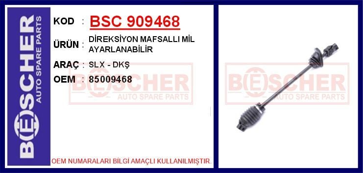 BSC 909468 DİREKSİYON MAFSALLI MİL AYARLANABİLİR SLX - DKŞ - Görsel 1