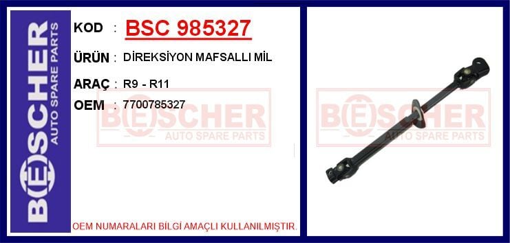 BSC 985327 DİREKSİYON MAFSALLI MİL R9 - R11 - Görsel 1