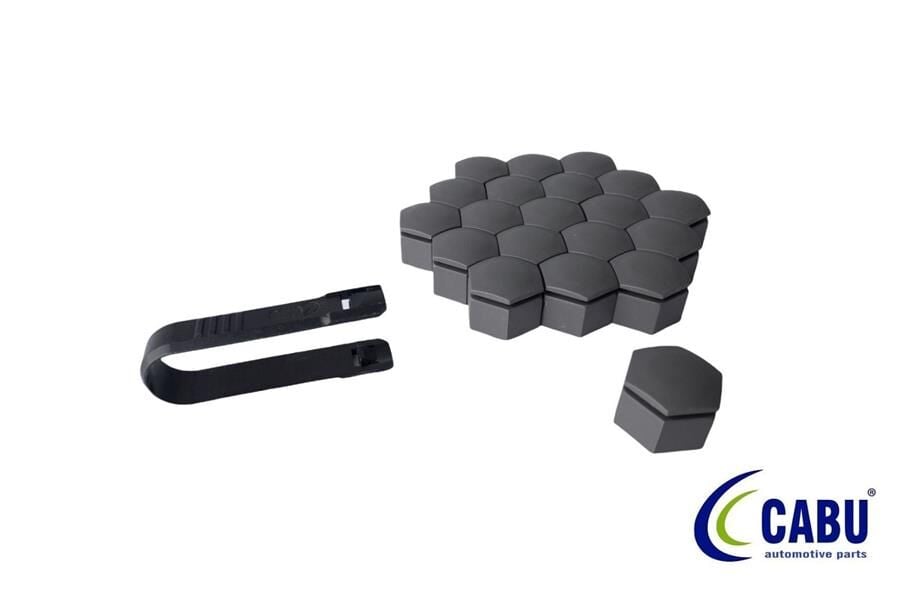 CABU 220652 BİJON KAPAĞI KÖMÜR METALİK 22X21mm INSIGNIA- A 20 ADET 220644 - Görsel 1