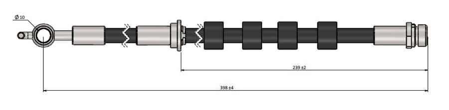 CAVO C900738A FREN HORTUMU ÖN SAĞ FORD FİESTA 08> - Görsel 1