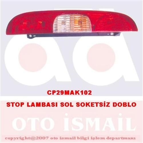 CERKEZ MAK-102 STOP LAMBASI SOL DOBLO 2006 DUYSUZ - Görsel 1