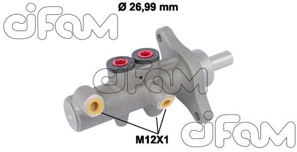 CIFAM 202832 ANA MERKEZ SİLİNDİRİ MULTIVAN T5 03 >TOUAREG 02-10 TRANSPORTER T5 03 > - Görsel 1