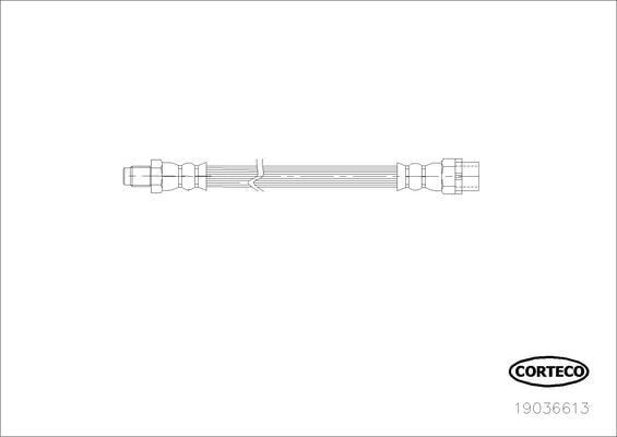 CORTECO 19036613 FREN HORTUMU ARKA BMW E81 E82 E87 E88 F20 F21 F22 F23 E90 E91 E92 E93 F30 F31 F34 F35 F32 F33 F36 E8 4 - Görsel 1