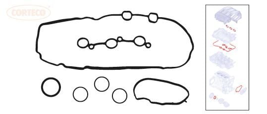 CORTECO 49115983 ÜST KAPAK CONTA SETİ P108-P208-P2008-P308 II-P301-C-ELYSEE-C1-C3 III-C4-CACTUS DS3 EB2 AYGO-EB2M-EB2 - Görsel 1
