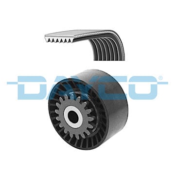 DAYCO KPV183 ALTERNATOR KAYIS KITI CLIO IV 12>SYMBOL III 13> SANDERO II 13> LOGAN II 12> 1.2 D4F 7PK 1035MM - Görsel 1