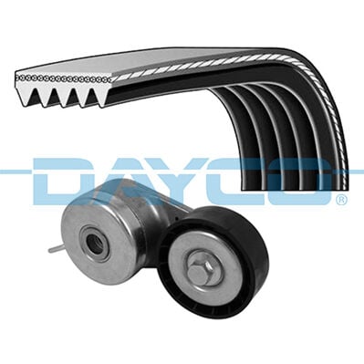DAYCO KPV384 KANALLI KAYIŞ KİTİ FIAT 500 07> 500L 12> DOBLO 05> BRAVO II 07>14 EGEA 16> STILO 04>08 1.2 1.4 5PK1145 - Görsel 1