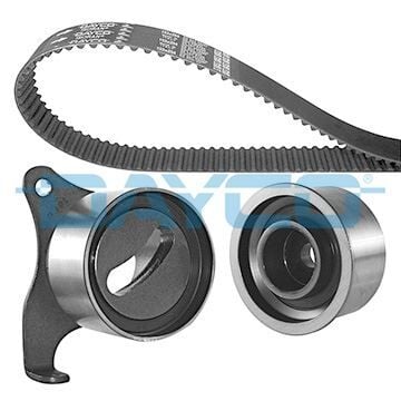 DAYCO KTB241 TRİGER KAYIŞ SETİ EKSANTRİK SETİ TOYOTA COROLLA 1.3L 4E-FE enjeksiyonlu EE111 99-00 1 KAYIŞ 2 RULMAN 124x26 - Görsel 1