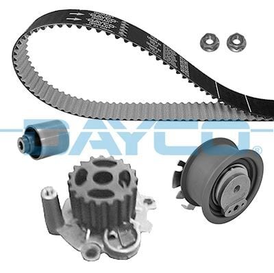 DAYCO KTBWP2960 DEVİRDAİMLİ TRİGER SETİ T5-CADDY-PASSAT-JETTA-GOLF-POLO-A3-LEON 1.4-1.9TDI BJB-AXB-AMF-BLS-AVF-BNM - Görsel 1
