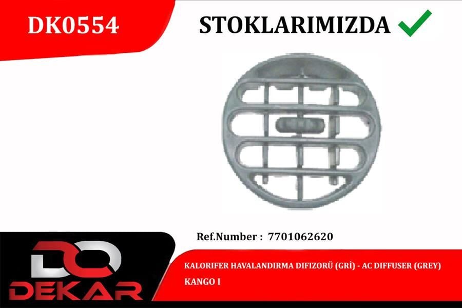 DEKAR DK0554 KALORIFER HAVALANDIRMA DIFIZOR GRI KANGO I - Görsel 1
