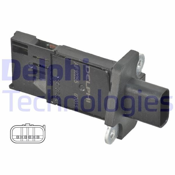DELPHI AF10255-12B1 HAVA DEBİMETRESİ FREELANDER 2 L359 DEFENDER L316 TRANSIT V348-V347 2.4 TDCI 06>11 MONDEO IV 07>14 CONNECT 09>14 1.8 TDCI VOLVO S80 II 08>11 V70 III 07>11 PEUGEOT BOXER CITROEN JUMPER 2.2 HDI - Görsel 1