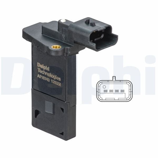 DELPHI AF10743-12B1 HAVA AKIŞ METRE DEBİMETRE SENSÖRÜ ASTRA L-COMBO E-CORFA F-CROSSLAND-GRANDLAND-MOKKA-ZAFIRA C- P208-P301-P308-P508-P2008-P3008-P5008-PARTNER-BERLINGO-JUMPY-C3-C4-C ELYSEE-DS3-DS4 1.6-2.0 HDI - Görsel 1
