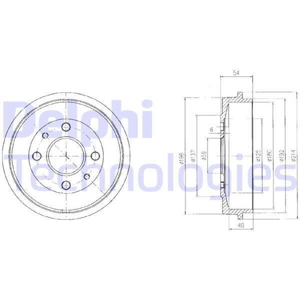 DELPHI BF200 FREN KAMPANASI ARKA FIAT 500 10> BRAVA 98> TEMRPA 94> TIPO 96> PUNTO 99> PANDA 12> FORD KA 08> PEUGEOT BIPPER TEPEE 08> - Görsel 1