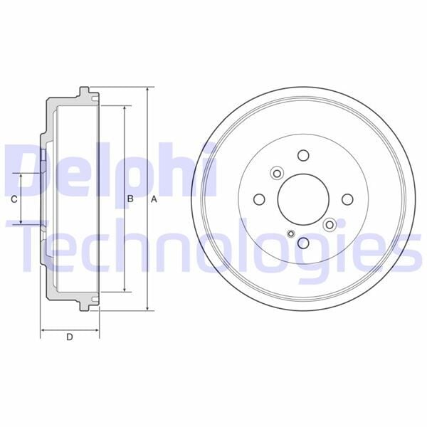 DELPHI BF565 KAMPANA FREN FORD ESCORT 15> DIŞ ÇAP: 273mm - Görsel 1