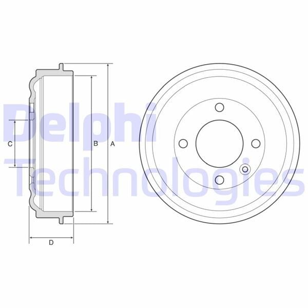 DELPHI BF638 ARKA FREN KAMPANASI OPEL CORSA F 19> PEUGEOT 208 19> - Görsel 1