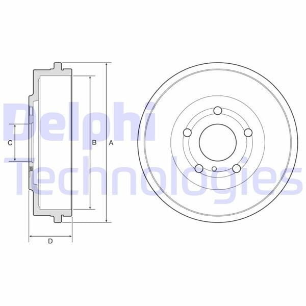 DELPHI BF639 KAMPANA FREN FORD PUMA 20> - Görsel 1