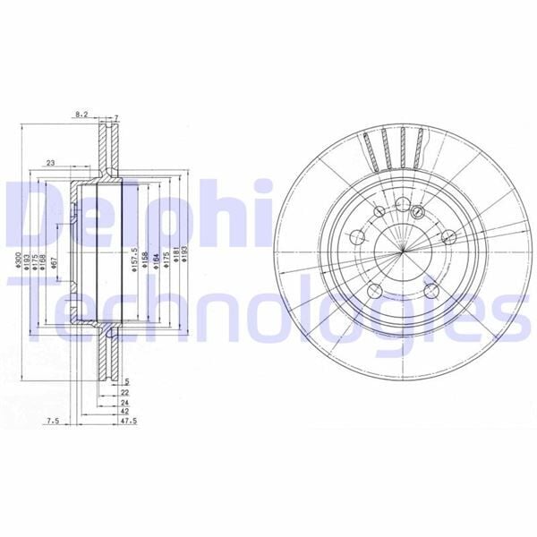 DELPHI BG2740 FREN DISKI ARKA MERCEDES S-CLASS W140 W220 - Görsel 1