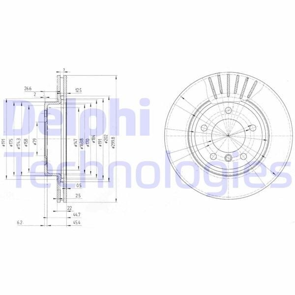 DELPHI BG3527C FREN DISKI ON BMW E46 E36 E85 - Görsel 1