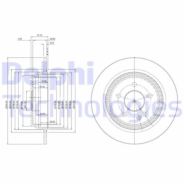 DELPHI BG4063C ARKA FREN DISK AYNASI MONDEO IV S MAX GALAXY 07>14 KUGA I 08>12 / EVOQUE 12-18 302mm - Görsel 1