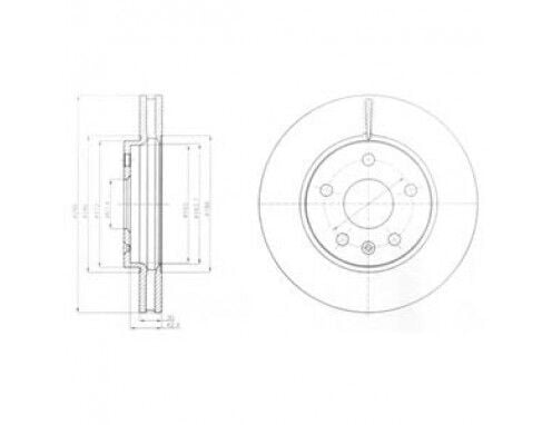 DELPHI BG4187 ÖN FREN AYNASI INSIGNIA A 08> SAAB 9-5 YS3G 10> 16 JANT 296x30x5DLxHAVALI 13501307-569063 - Görsel 1