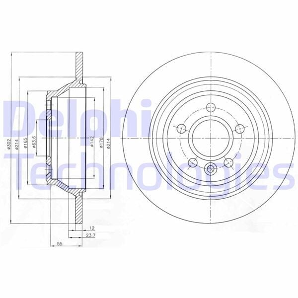 DELPHI BG4238C ARKA FREN DISK AYNASI VOLVO V70 III 07> D4 13> S80 II 2.0 3.2 /2.0TDI 08> XC70 06> - Görsel 1