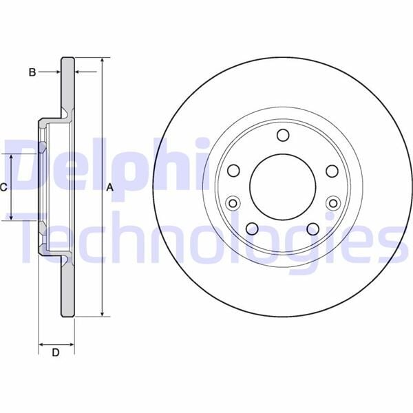 DELPHI BG4661C ARKA FREN AYNASI ASTRA L 21>-COMBO E 19> GRANDLAND 17> P308 14>21 P508 18> P3008 16> PARTNER-BERLING O-RIFTER 19> P408 22> C4 13> TOYOTA PROACE CITY 19> 268x71x35x5DL DOLU - Görsel 1
