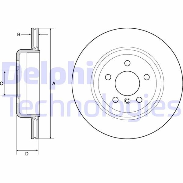 DELPHI BG4664C FREN DISKI ARKA BMW F10 F11 F18 - Görsel 1