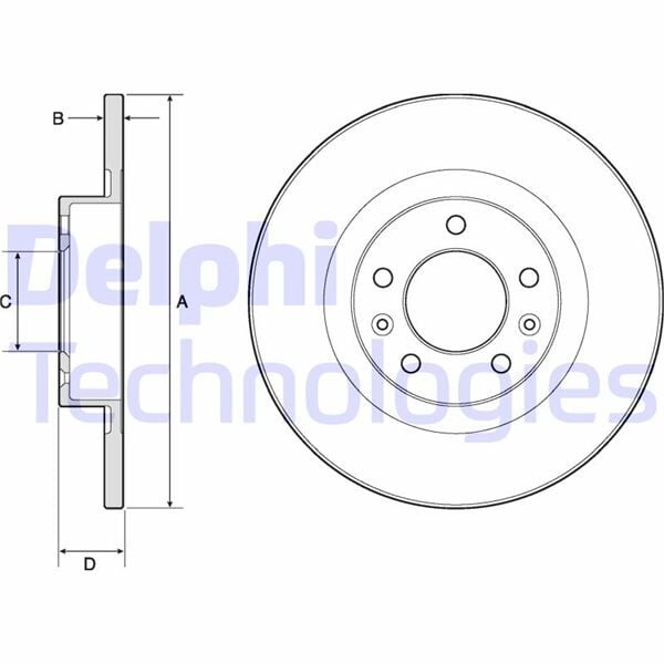 DELPHI BG4748C ARKA FREN AYNASI P508 1.6VTI-1.6THP-1.6HDI-2.0HDI 10 > 290x12x10 - Görsel 1